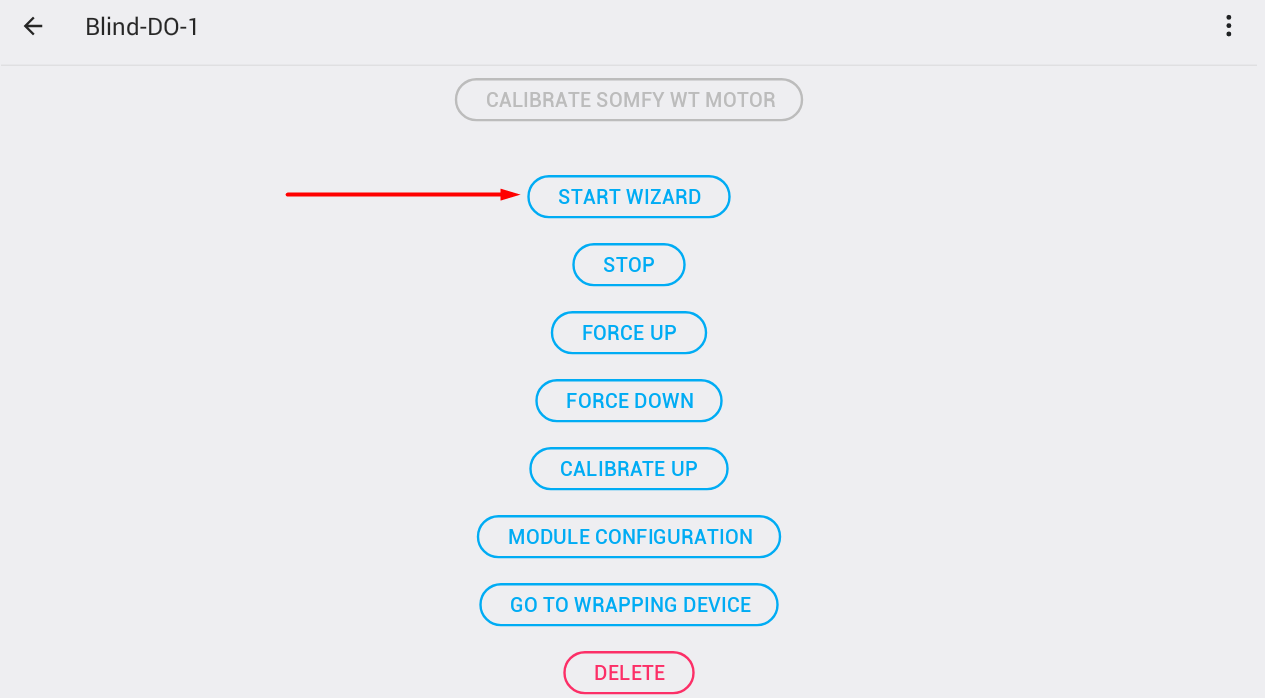 Tlačítko start průvodce