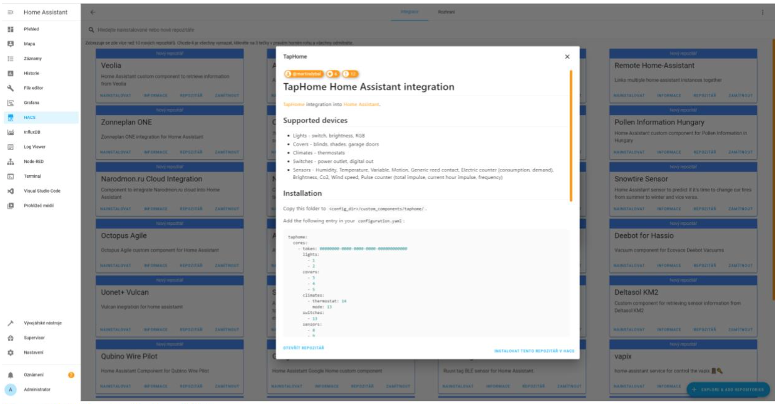 Snímek instalačního dialogu