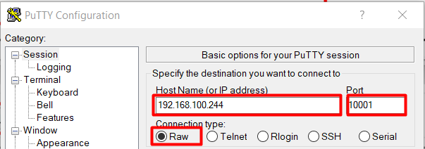 Putty Settings