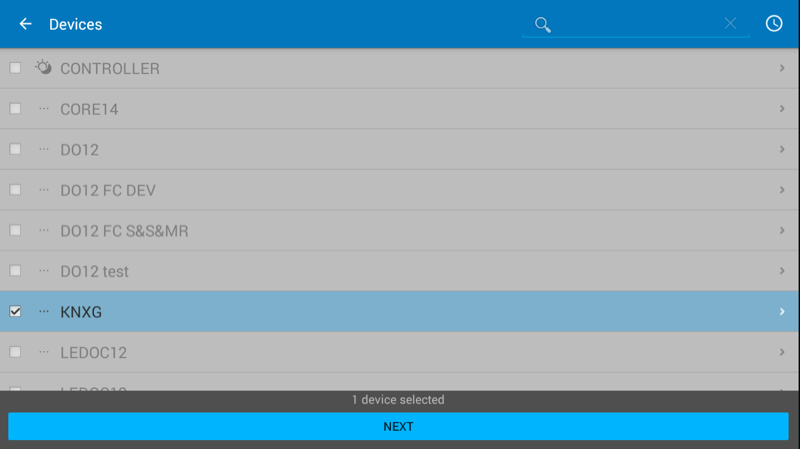 Výběr zařízení KNX Gateway