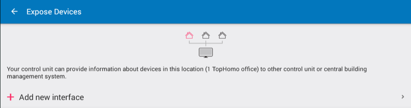 Tlačítko pro přidání nového rozhraní