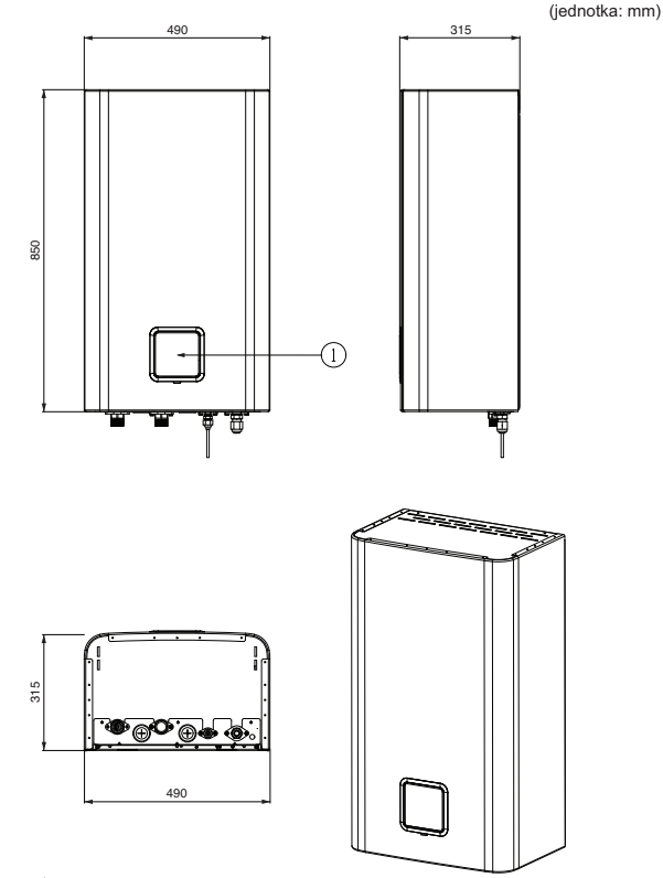 Rozměry vnitřní jednotky
