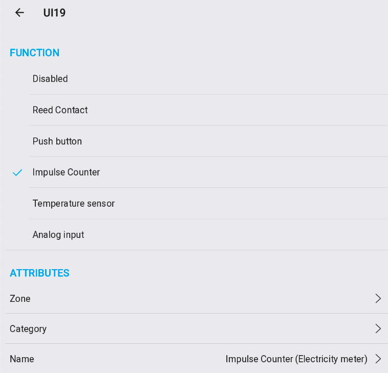Nastavení digitálního vstupu