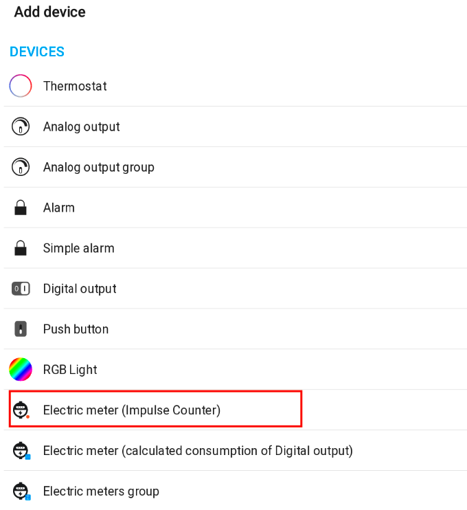Přidání virtuálního elektroměru