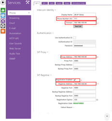 Nastavenia SIP pre 2N