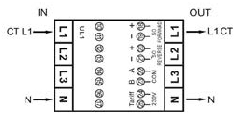 Schéma zapojení Inepro PRO380-CT jednofázové 2-vodičové