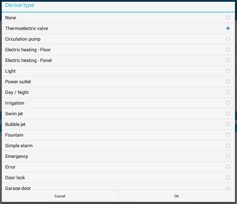 Read/write device types for Jablotron switches in TapHome