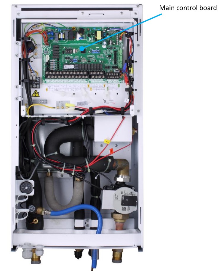 Rozloženie hlavného PCB hydraulického modulu Midea M-Thermal s rotačným prepínačom S3