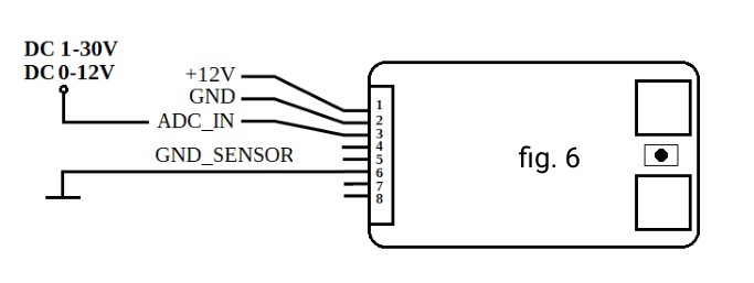 Shelly UNI ADC input wiring diagram