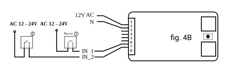 Shelly UNI button/switch wiring with DC supply