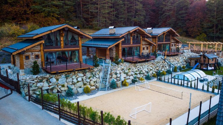 Three cottages in Valcianska valley, Slovakia