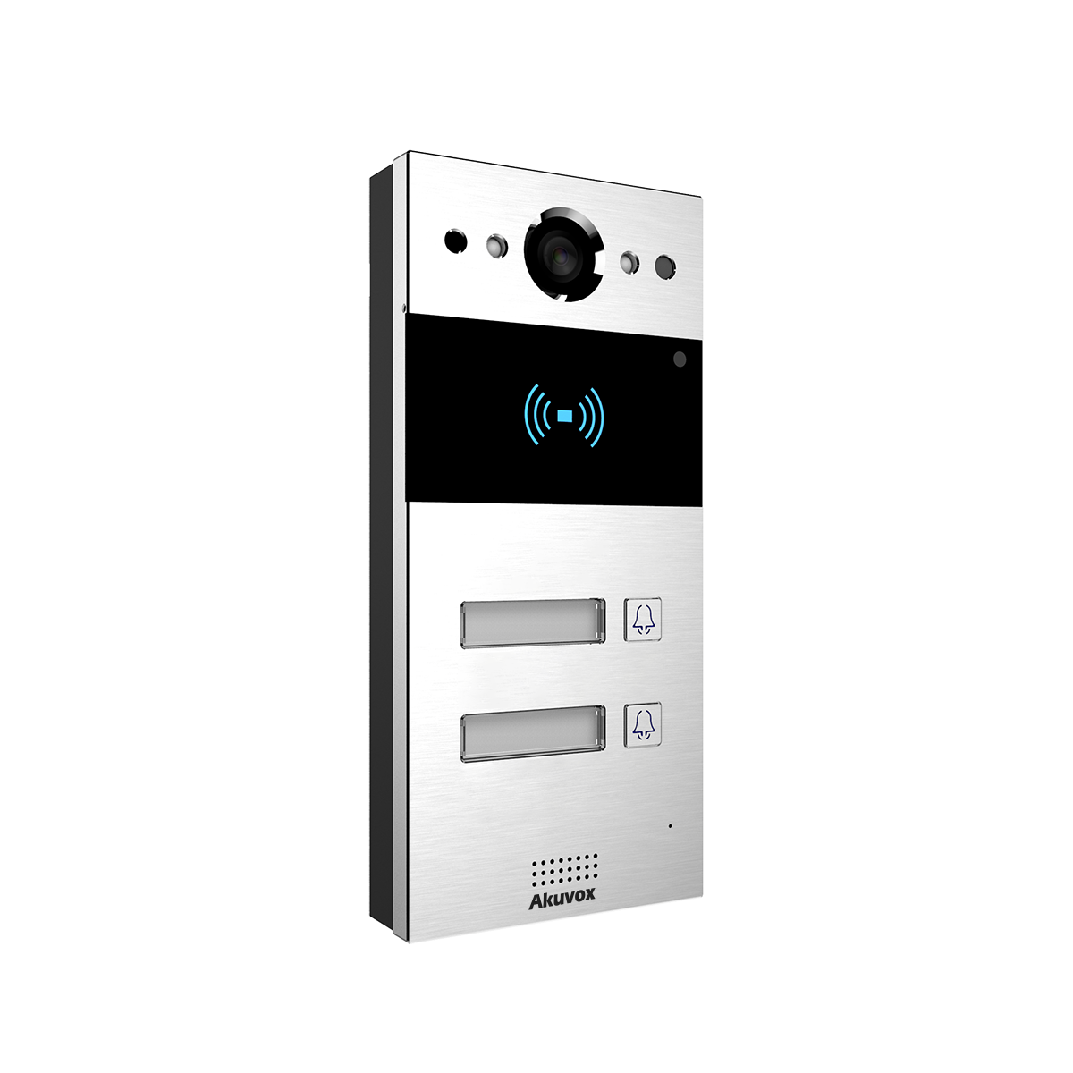 Video doorbell with 2-5 buttons including rain shield
